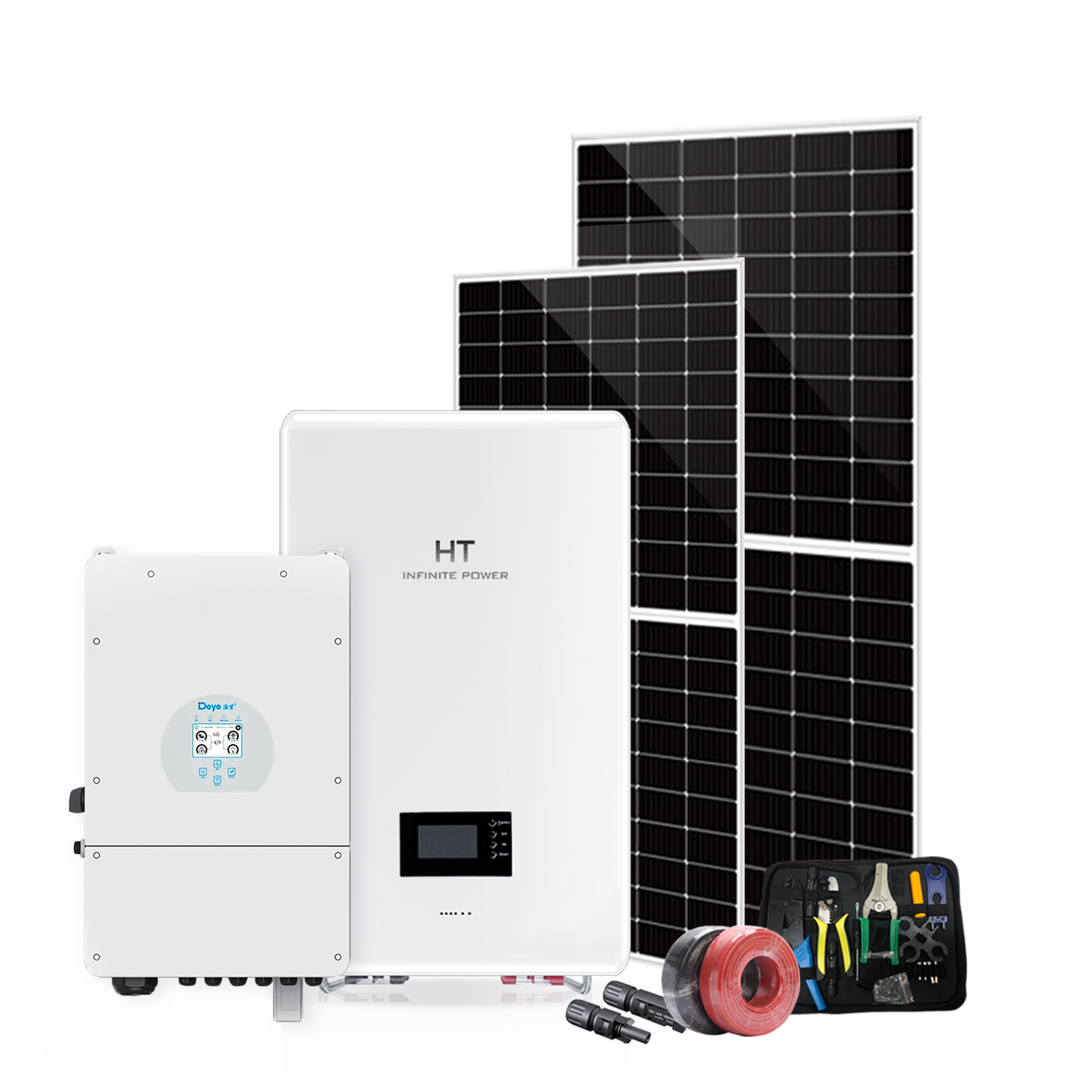 HT infinite power 10kw/10kwh-20kwh hybrid complete solar energy system